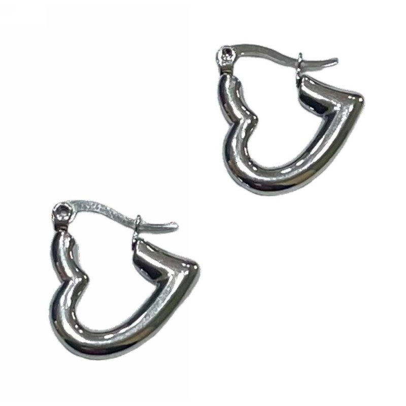 Kostibas 3113-663DA, Σκουλαρίκια κρίκοι, Ατσάλι, Ασημί