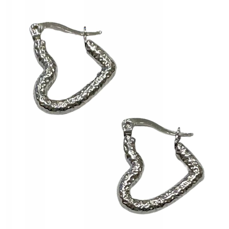 Kostibas 3113-656DA, Σκουλαρίκια κρίκοι, Ατσάλι, Ασημί