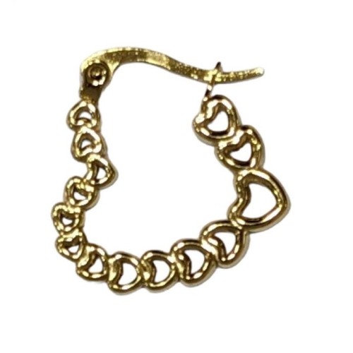 Kostibas 3113-833X, Σκουλαρίκια κρίκοι, Ατσάλι, Χρυσό