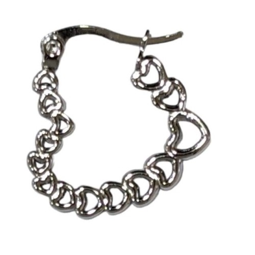 Kostibas 3113-833A, Σκουλαρίκια κρίκοι, Ατσάλι, Ασημί