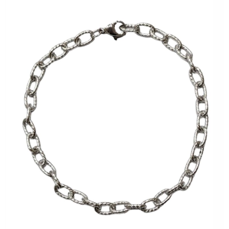 Kostibas 1513-888AL, Βραχιόλι, Ατσάλι, Αλυσίδα, ΤΕ, Λευκό