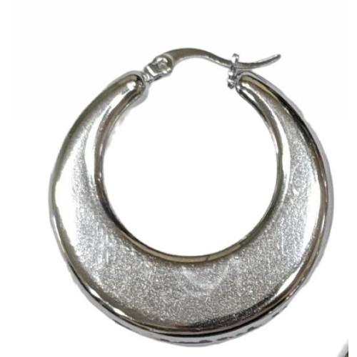 Kostibas 3113-868AG, Σκουλαρίκια κρίκοι, Ατσάλι, Ασημί