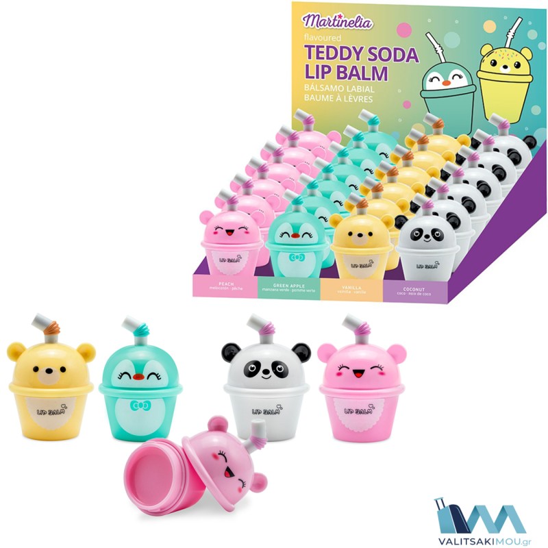 Martinelia 5530C Q, Teddy Soda Lip Balm, Lip Balm Παιδικό