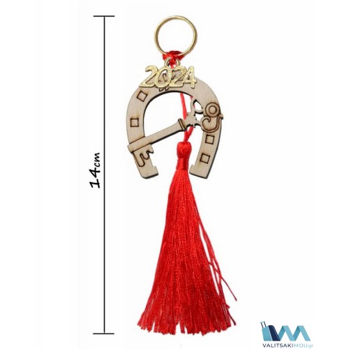 Kostibas 6718-001, Γούρι Χριστουγεννιάτικο, Ξύλο, 12Τμχ