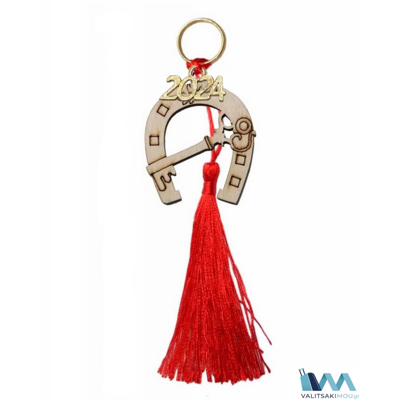 Kostibas 6718-001, Γούρι Χριστουγεννιάτικο, Ξύλο, 12Τμχ