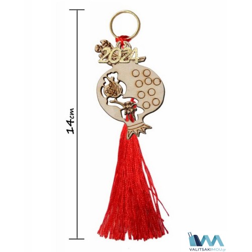 Kostibas 6718-002, Γούρι Χριστουγεννιάτικο, Ξύλο, 12Τμχ