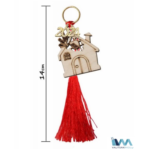 Kostibas 6718-005, Γούρι Χριστουγεννιάτικο, Ξύλο, 12Τμχ