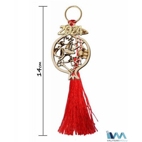 Kostibas 6718-006, Γούρι Χριστουγεννιάτικο, Ξύλο, 12Τμχ