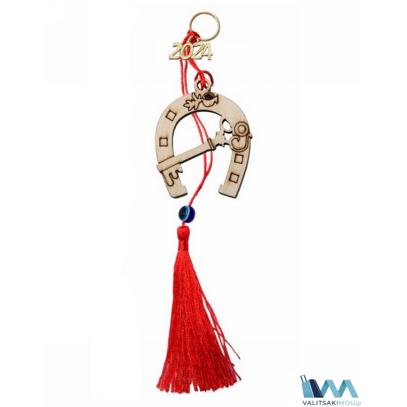 Kostibas 6718-101, Γούρι Χριστουγεννιάτικο, Ξύλο, 12Τμχ