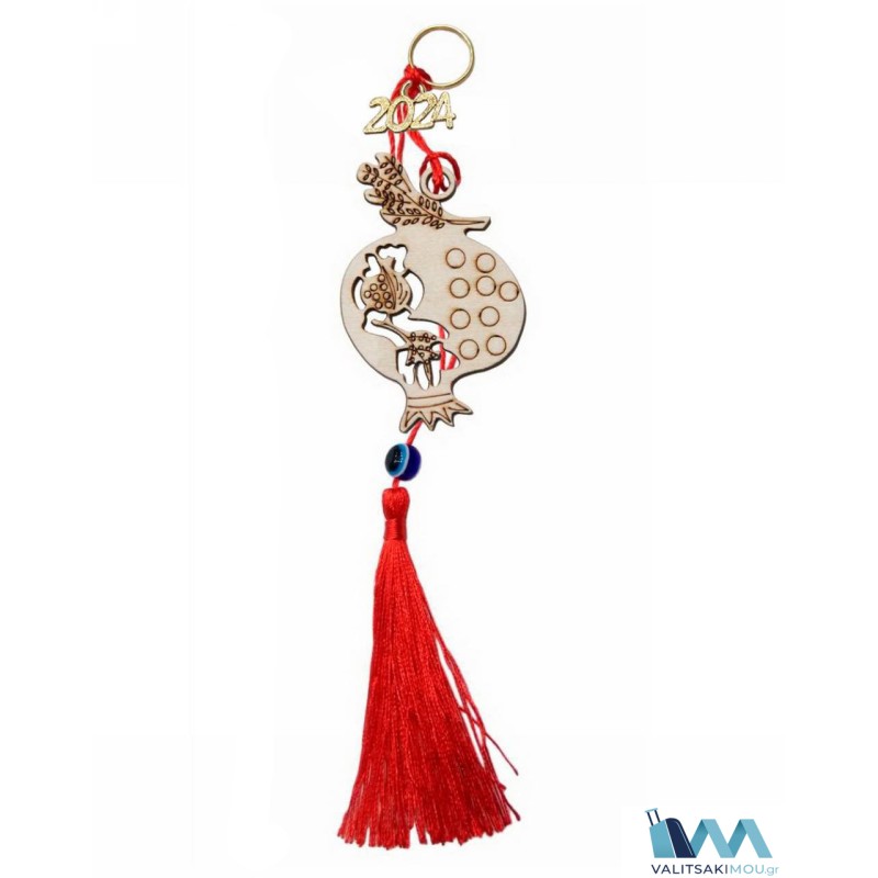 Kostibas 6718-102, Γούρι Χριστουγεννιάτικο, Ξύλο, 12Τμχ