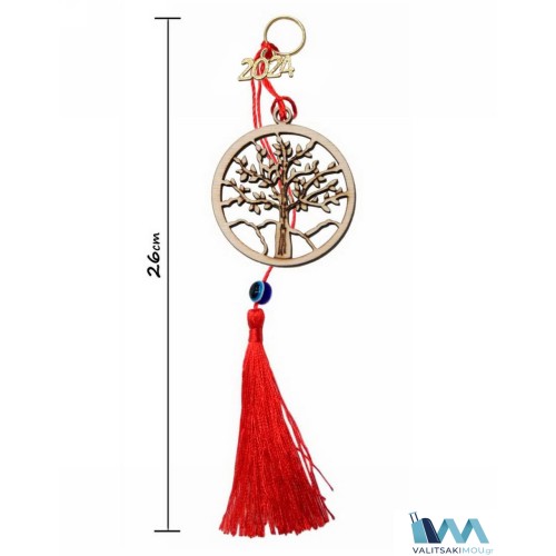 Kostibas 6718-103, Γούρι Χριστουγεννιάτικο, Ξύλο, 12Τμχ