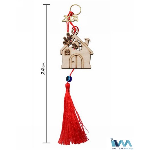 Kostibas 6718-105, Γούρι Χριστουγεννιάτικο, Ξύλο, 12Τμχ