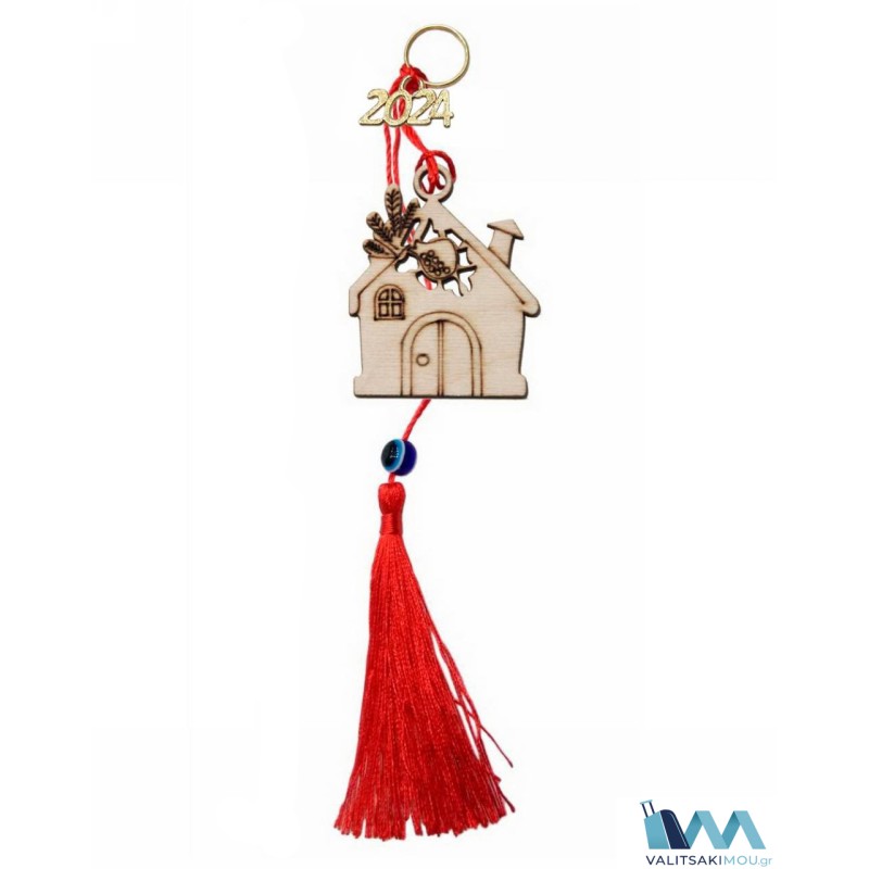 Kostibas 6718-105, Γούρι Χριστουγεννιάτικο, Ξύλο, 12Τμχ