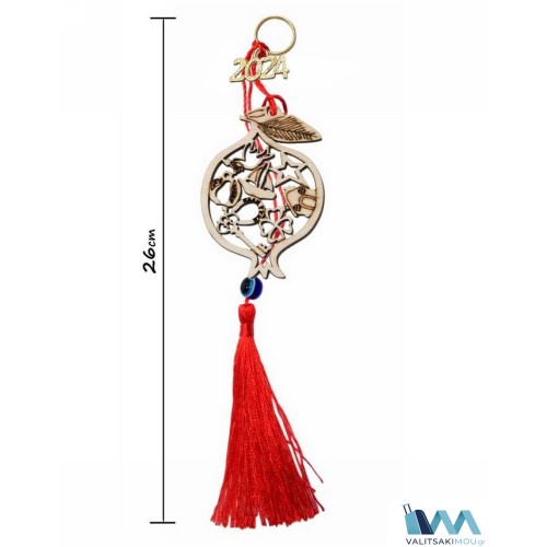 Kostibas 6718-106, Γούρι Χριστουγεννιάτικο, Ξύλο, 12Τμχ