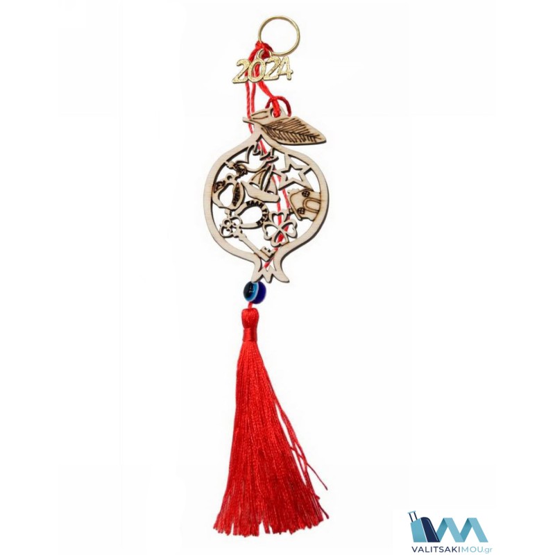 Kostibas 6718-106, Γούρι Χριστουγεννιάτικο, Ξύλο, 12Τμχ