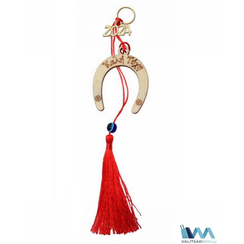 Kostibas 6718-107, Γούρι Χριστουγεννιάτικο, Ξύλο, 12Τμχ