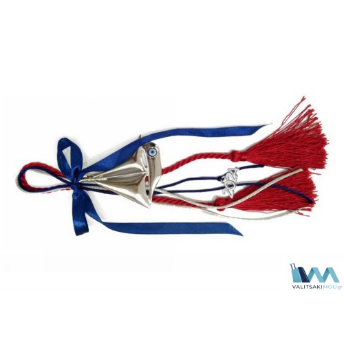 Kostibas 6710-602A, Γούρι Χριστουγεννιάτικο,Μέταλλο, Ασημί, 2ΤΜΧ