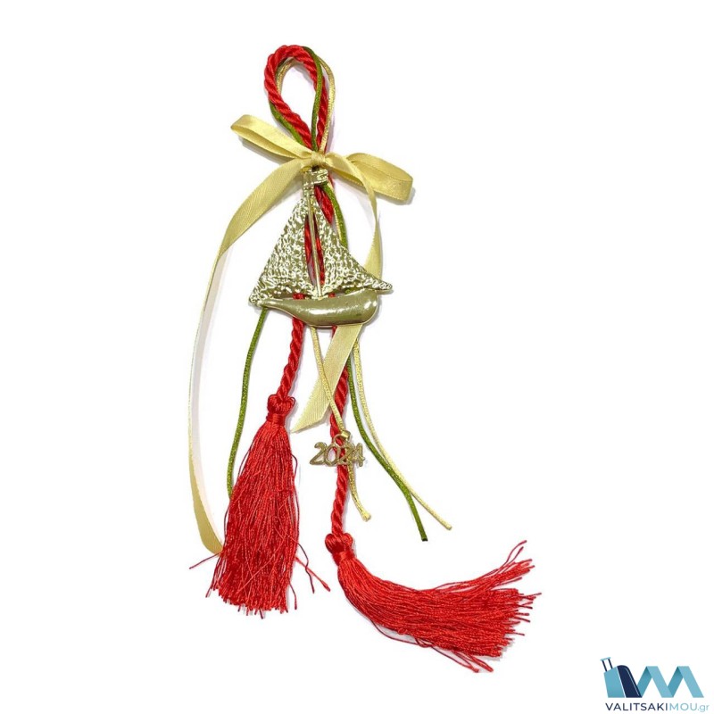 Kostibas 6710-602X, Γούρι Χριστουγεννιάτικο,Μέταλλο, Χρυσαφί, 2ΤΜΧ