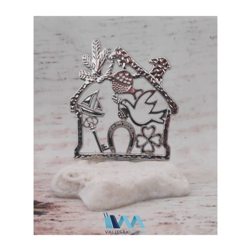 Kostibas 6714-103AY, Γούρι Χριστουγεννιάτικο, Πέτρα, Ασημί