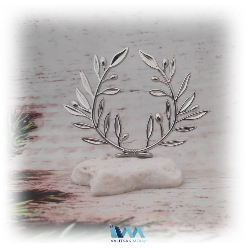 Kostibas 6714-106AY, Γούρι Χριστουγεννιάτικο, Πέτρα, Ασημί