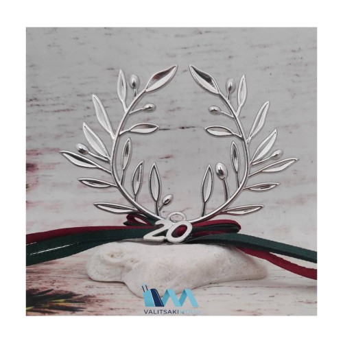 Kostibas 6714-106A, Γούρι Χριστουγεννιάτικο, Πέτρα, Ασημί