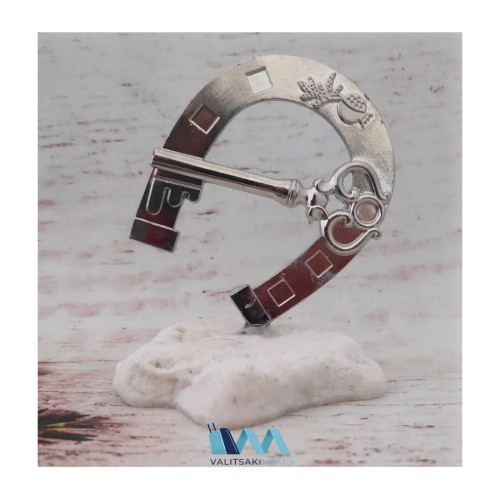 Kostibas 6714-108AY, Γούρι Χριστουγεννιάτικο, Πέτρα, Ασημί