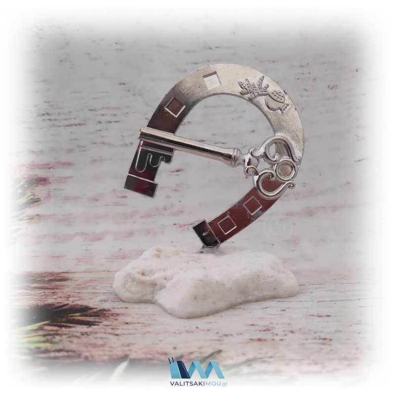 Kostibas 6714-108AY, Γούρι Χριστουγεννιάτικο, Πέτρα, Ασημί