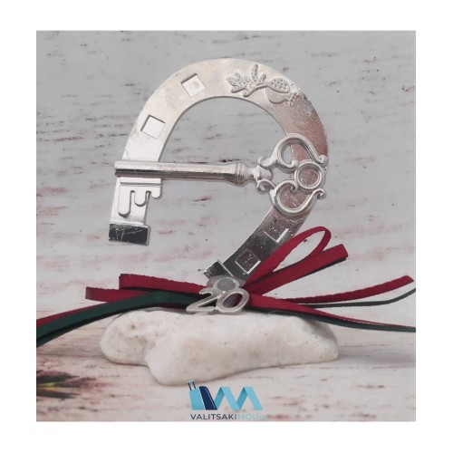 Kostibas 6714-108A, Γούρι Χριστουγεννιάτικο, Πέτρα, Ασημί