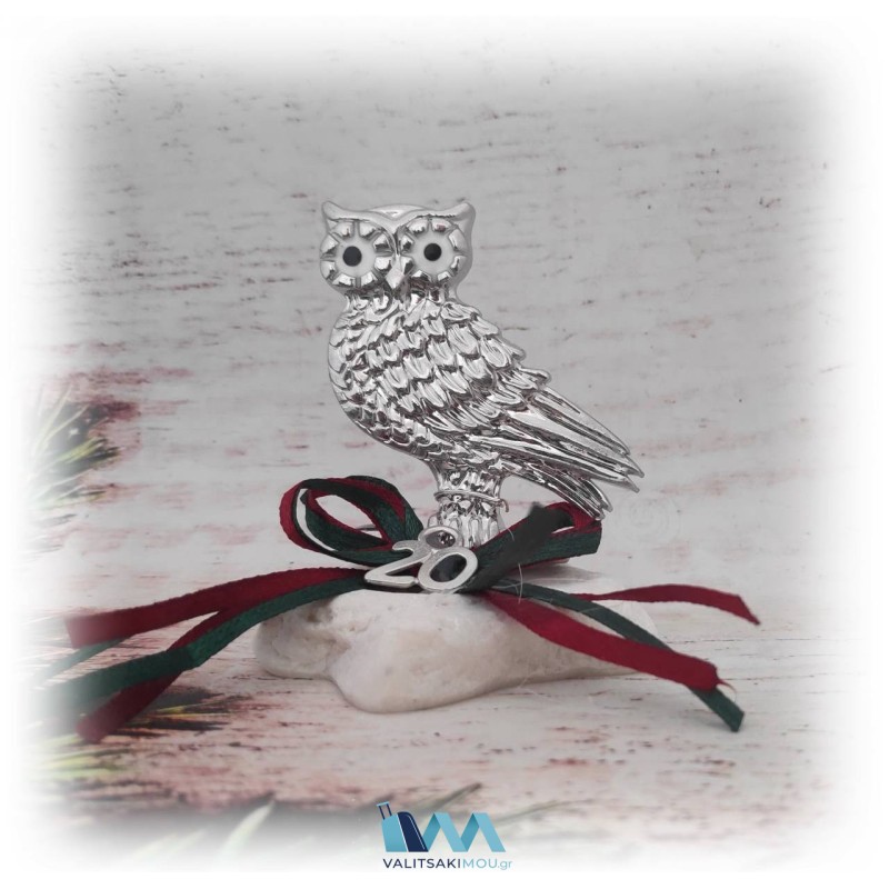 Kostibas 6714-109A, Γούρι Χριστουγεννιάτικο, Πέτρα, Ασημί