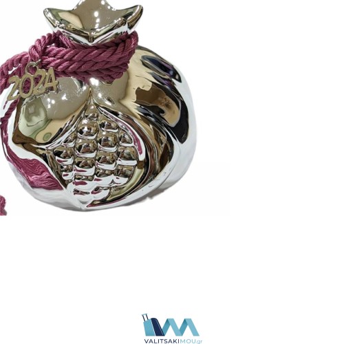 Kostibas 5698-054A, Διακοσμητικό ρόδι, Ασημί