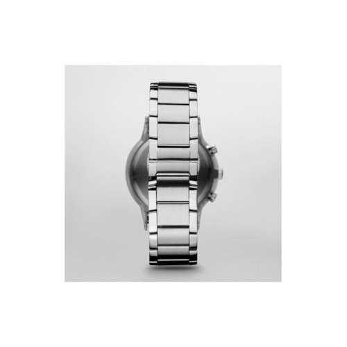 Emporio Armani AR2434 Renato Stainless Steel Χρονογράφος, Με μπρασελέ, Ασημί