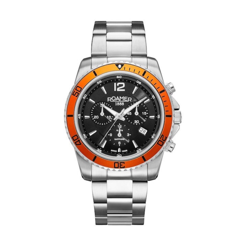 Roamer Nautic Chrono 862837-41-65-20, ΤΕ, Stainless Steel, Χρονογράφος, Μπρασελέ, Ασημί
