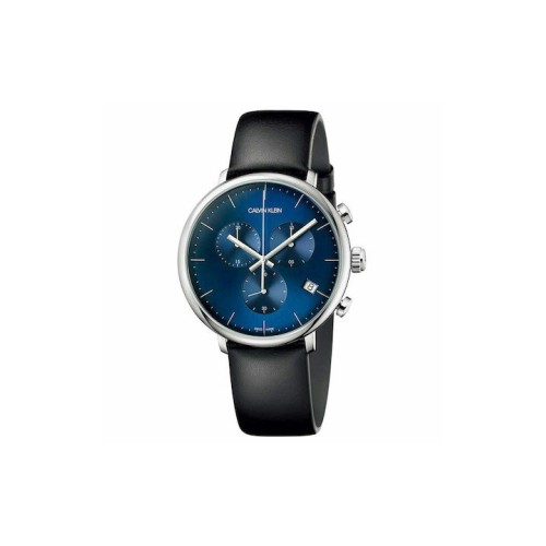 Calvin Klein K8M271CN High Noon, Stainless Steel, TE, Χρονογράφος, Δερμάτινο, Μαύρο