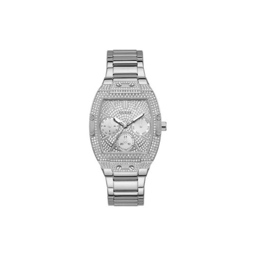 GUESS GW0104L1 Raven Crystals , Stainless Steel, Αναλογικό, Με Μπρασελέ, Ασημί