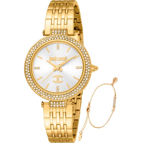 Just Cavalli JC1L274M0055, Stainless Steel, Με Μπρασελέ, Χρυσό
