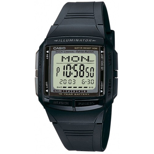 Casio DB-36-1A,Ψηφιακό, Καουτσούκ, TE, Μαύρο