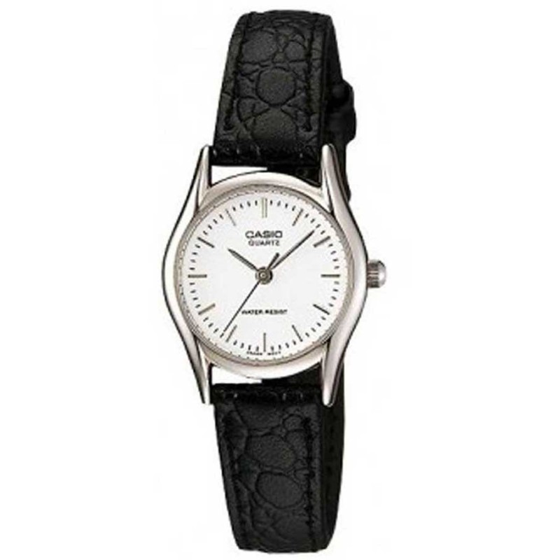 Casio LTP-1094E-7A, Stainless Steel, Δερμάτινο, TE, Μαύρο