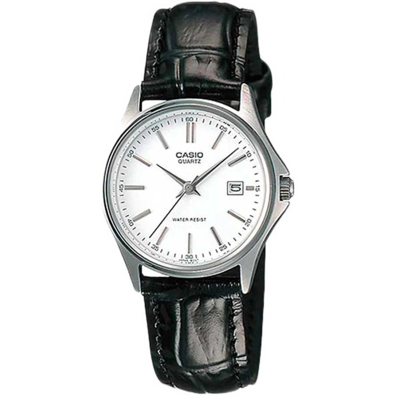 Casio LTP-1183E-7A, Stainless Steel, TE, Δερμάτινο, Μαύρο