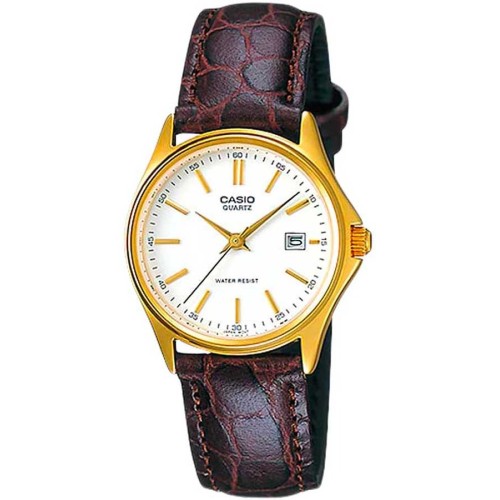 Casio LTP-1183Q-7A, Stainless Steel, Δερμάτινο, TE, Καφέ