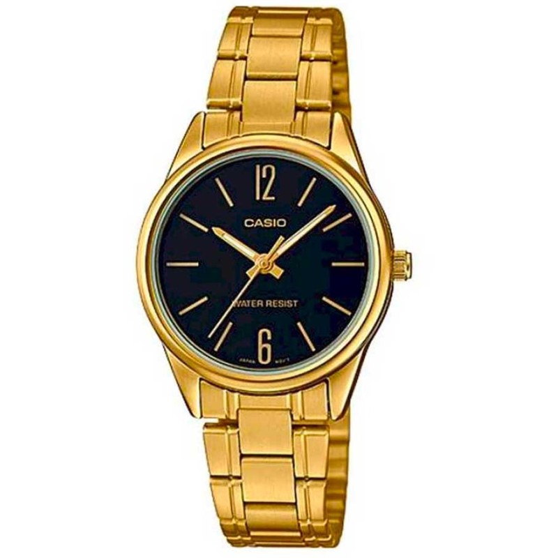 Casio LTP-V005G-1B, Stainless Steel, Με Μπρασελέ, TE, Χρυσό