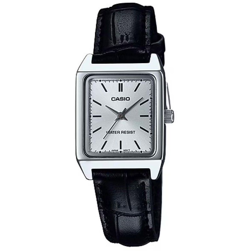 Casio LTP-V007L-7E1, Stainless Steel, Δερμάτινο, TE, Μαύρο