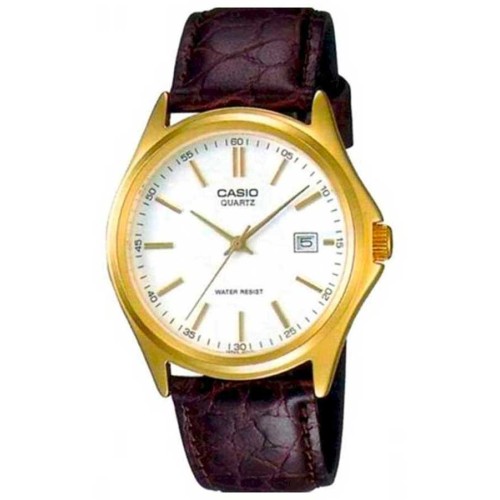Casio MTP-1183Q-7A, Stainless Steel, TE, Δερμάτινο, Καφέ