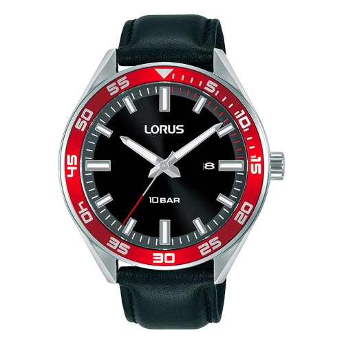 Lorus RH941NX9, Stainless Steel, Δερμάτινο, TE, Μαύρο
