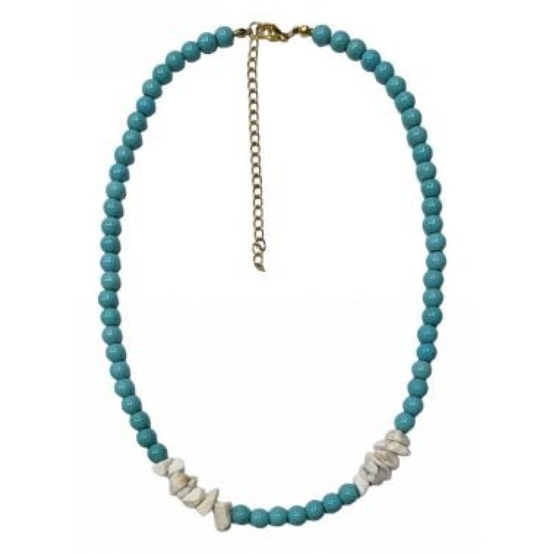 Kostibas 1014-925DL, Κολιέ, Πέτρα, Λάβα, Τυρκουάζ