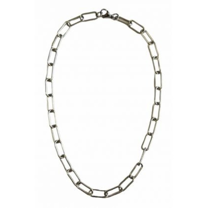 Kostibas 1013-886AQ, Κολιέ, Αλυσίδα, Ατσάλι, Ασημί