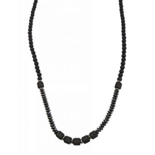 Kostibas 1050-621A, Κολιέ, ΤΕ, Λάβα, Με Μοτίφ , Μαύρο