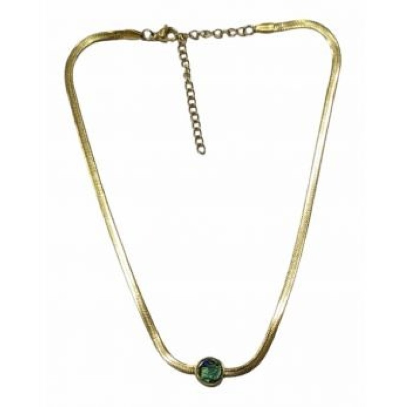 Kostibas 1013-878X7, Κολιέ, Ατσάλι, Snake, Χρυσό