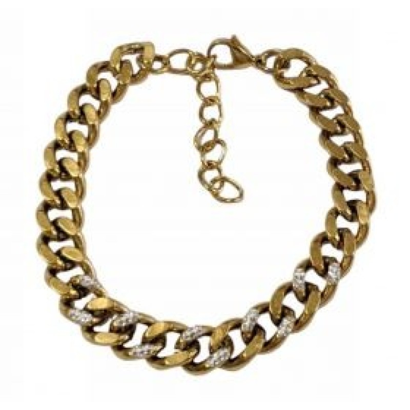 Kostibas 1513-782X, Βραχιόλι, Ατσάλι, Αλυσίδα, Χρυσό
