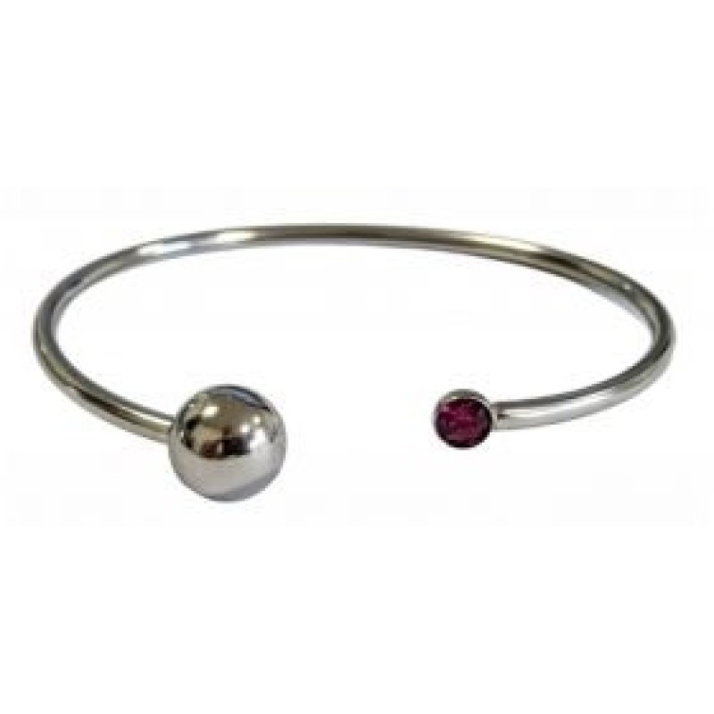 Kostibas 1513-975AF, Βραχιόλι, Ατσάλι, Με φούξια πέτρα, Ασημί