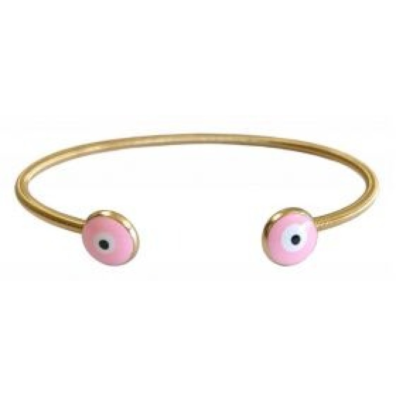 Kostibas 1513-976XR, Βραχιόλι, Ατσάλι, Με μάτι Ροζ, Χρυσό